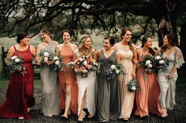 bride and bridesmaids