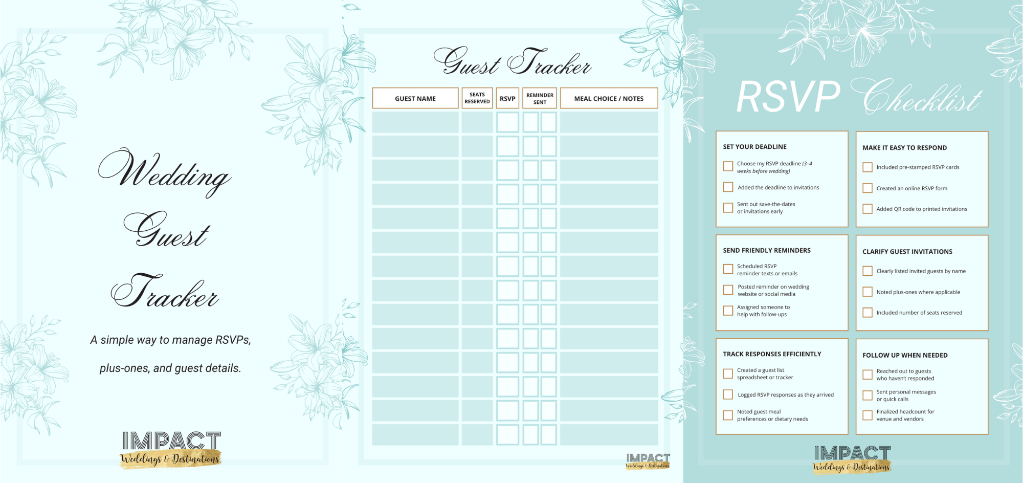 free wedding guest tracker