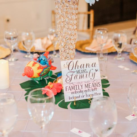 Stitch Ohana Means Family Disney Wedding Decor